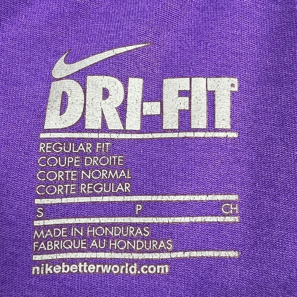 Nike Dri-FIT Shirt Womens Small Purple Athletic Training Running Tee Performance
